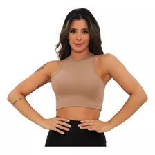 Cropped Regatinha Alcinha Feminina Regata Básica Fresquinha