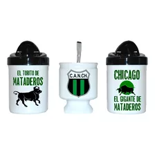 Set: Yerbera + Mate + Azucarera - Nueva Chicago