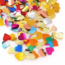 Confetti Papel Metalizados Estrella Corazon Multicolor 8gr