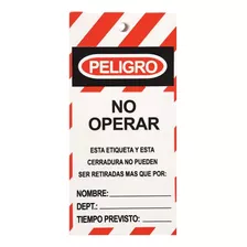 Tarjeta No Operar C/amarra - Bloqueo Loto