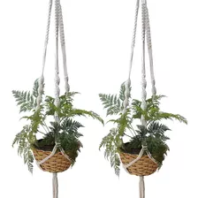 02 Macrame Hanger Plant Suporte Decorativo Longo 150 Cm