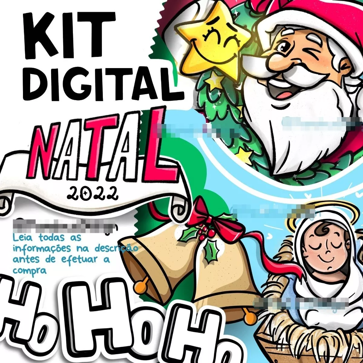 Kit Digital Natal Pandoca 2022 Arquivos Png Completo