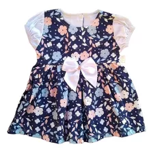 Vestido Delicado Com Lacinho Infantil Feminino Florido.