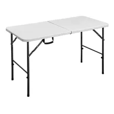 Mesa De Camping 1,20 Mt Plegable - Blanco- Prestigio