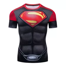 Camisa Compressão Superman Black Evil Rashguard Manga Curta