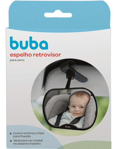 Espelho Retrovisor Para Bebe Dianteiro Carro Clip E Ventosa