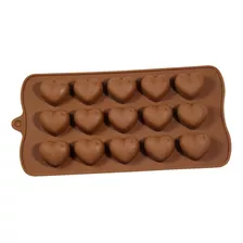 Forma Silicone Chocolate Coraçao Sabonete Vela Biscoito 