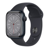 Apple Watch Series 8 Gps - Caja De Aluminio Medianoche 41 Mm - Correa Deportiva Medianoche - PatrÃ³n