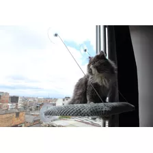 Hamacas De Ventana Para Gatos. Tela De Peluche Color Gris