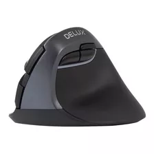 Mouse Vertical Inalámbrico Recargable Delux M618 Mini Iron Gray