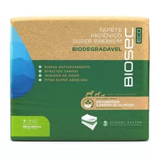 Tapete Higiênico Biodegrável Biosec Eco 80x60cm 7 Unidades