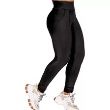 Calça Legging Com Bolso Montaria Suplex Preta 