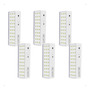 6 Luminária Emergência Lâmpada 30 Leds Recarregável Bivolt Branco-frio