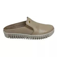 Tênis Mule Fem. Pegada Couro Slip On Aberto Babuche 210507