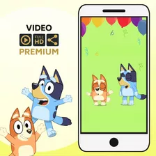 Video Invitación Animada Bluey (con Foto) Y Bingo!