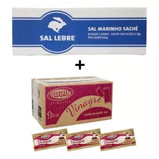 Combo Sal Sachê Lebre 0,8g 1000un + Vinagre Ruah Sachê 180un