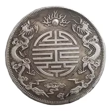 Moneda Feng Shui Dragones, Yuan Datou Longyang, 40mm.x2mm.