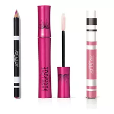 Set De Maquillaje Barbie Pink. Rimel, Delineador Y Labial Mk