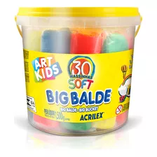 Big Balde Massinha De Modelar Com 30 Cores Art Kids