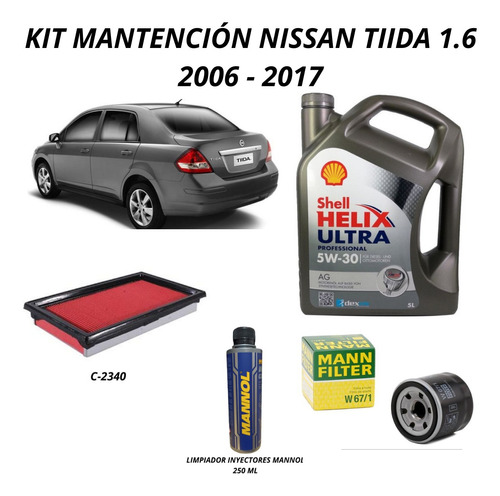 Kit Mantencin Nissan Tiida 1.6 Benc. 2006 2017 5w30 Sint. Foto 2