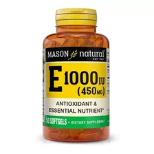 Mason Natural | Vitamin E | 1000iu | 450mg | 50 Softgels