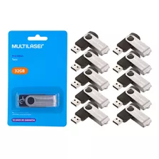 Kit Pendrive 10un 32gb Multilaser Pd589 Usb Original Atacado