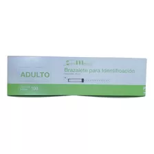 100 Brazaletes Médico O Pulseras Identificación Adulto