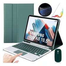 Funda Con Teclado+mouse+lápiz Para Galaxy Tab A8 10.5 In