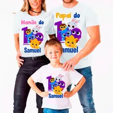 Kit Camisetas Bolofofos Família Kit 3peças
