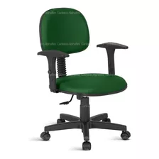 Cadeira De Escritório Secretaria Com Braco Rj Verde