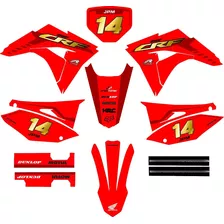 Kit Gráfico Crf 230 Honda Biker Elite Next Vermelho Top