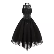 Vestido Elegante De Encaje Para Mujer, Estilo Gótico, Festiv