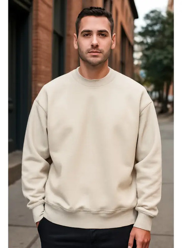 Moletom Vintage Com Decote Em O Para Homens L Blanco