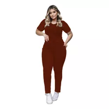 Conjunto Feminino Plus Size Casual Algodão Confortavel 