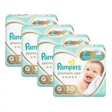 Kit Fralda Pampers Premium Care Mega Tamanho G 120 Unid