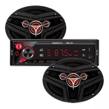 Combo Estereo Auto Bluetooth Led Parlantes Bomber 6x9 70w