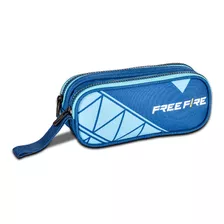 Estojo Duplo Escolar Free Fire Azul - Clio