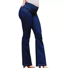 Calça Jeans Confort Grávida Gestante Cós Anatômico Flare 