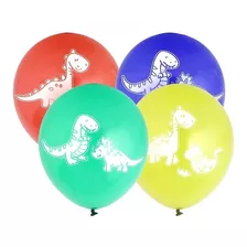 6 Globos Para Cumpleaños Dinosaurio 30cm Glam