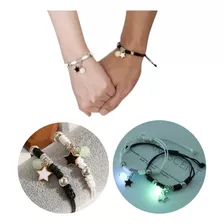 1 Par Pulsera Pareja/amistad Brillan Iman,regalo Amor Eterno