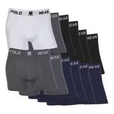 Kit 12 Cuecas Boxer Masculina Cueca Box Original Polo Wear