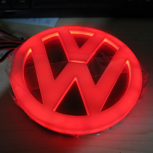 Logotipo Led Volkswagen 4d Color Vw 11 Cm Foto 3