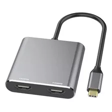 Adaptador Dual C Hdmi 4k V3 Para iPad Macbook Android Window