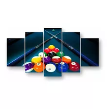 Conjunto Quadros Decorativos Sinuca Snooker Sala Jogos Bares