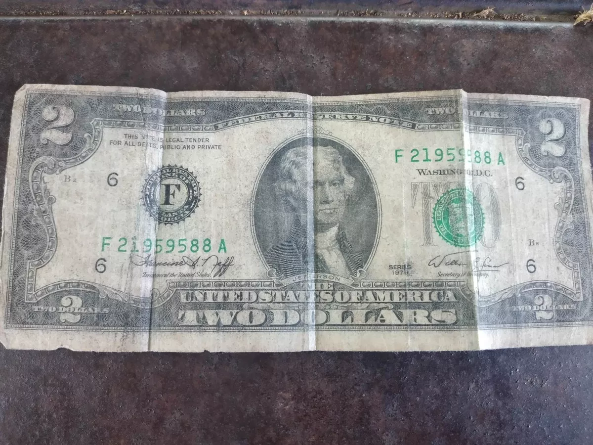 Billete De 2 Dólares De 1976, Letra F