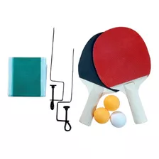 Kit Completo De Tênis De Mesa / Ping Pong 2 Raquetes Rede