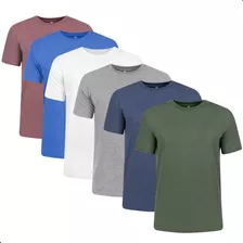 Kit 6 Camiseta Masculina Atacado Básica Algodão Premium
