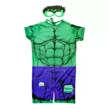 Fantasia Infantil Incrível Hulk, Brinde Máscara Eva