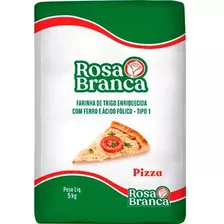 Farinha De Trigo Especial Para Pizza Rosa Branca 5kg Tipo 16