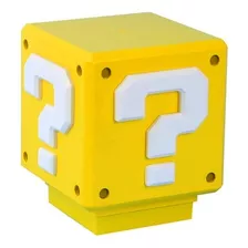 Lámpara Super Mario Bros Luz Led Cubo Question Block